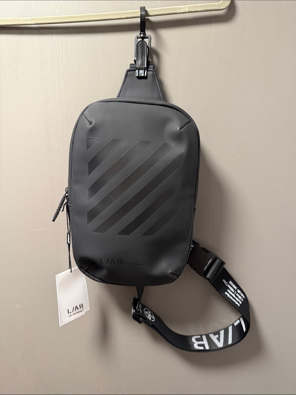 Matte Black Sling Bag for Men